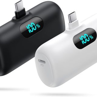 [2-Pack] Mini Portable Charger 5000mAh Power Bank,3A PD USB C Cell Phone Portable Power, LCD Display Battery Pack Compatible with iPhone 16/15/15 plus/15 pro/15 pro Max/Android/Samsung/Moto/LG etc