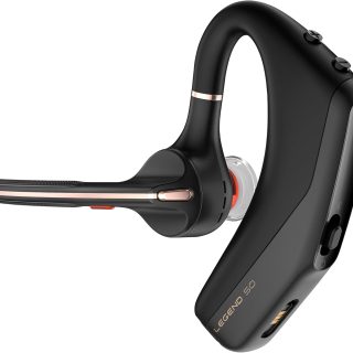 POLY HP Voyager Legend 50 - Bluetooth Headset - Discreet Boom & 4 Noise-Canceling Mics, AI NoiseBlockAI & WindSmart Technology - Seamless Connectivity & Smart Call Controls - All-Day Comfort, Black